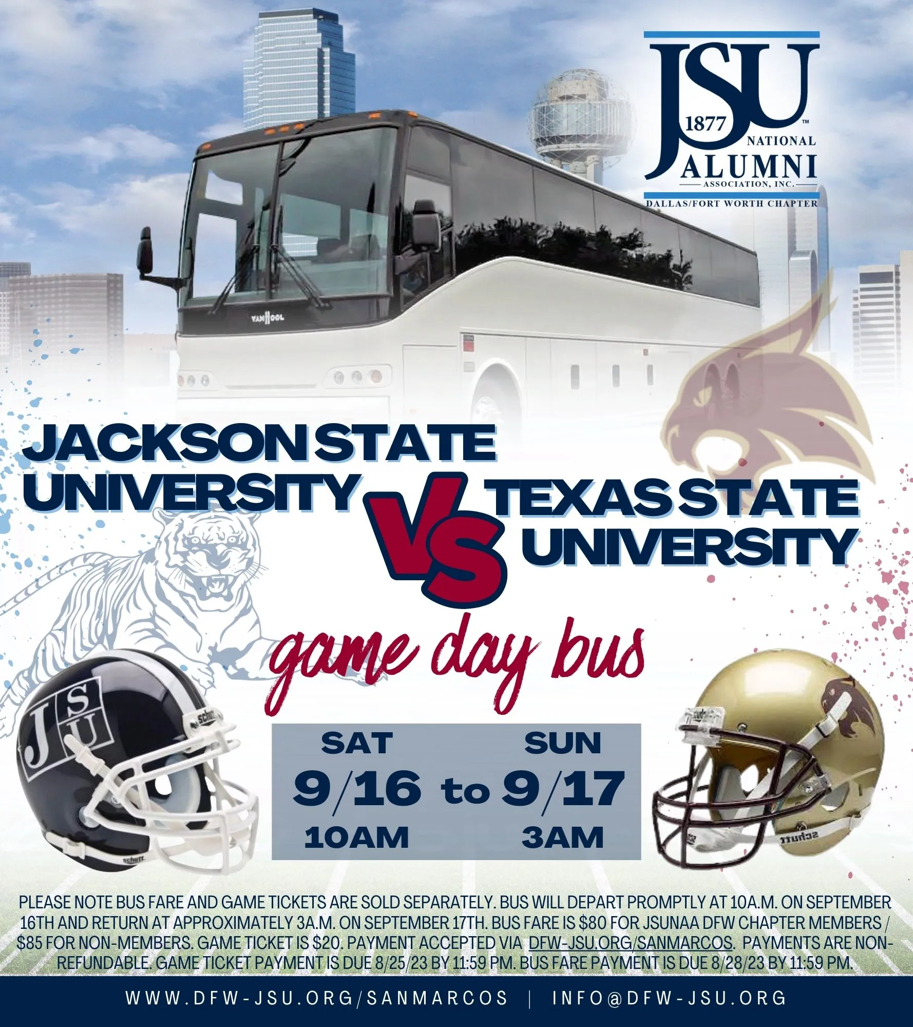 Flyer: Game Day Bus to San Marcos