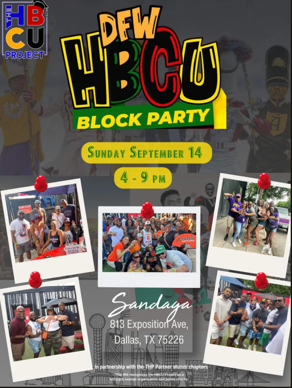 Flyer: DFW HBCU Block Party
