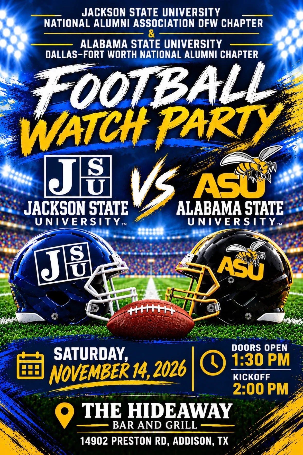 Flyer: Watch Party: JSU vs Alabama State