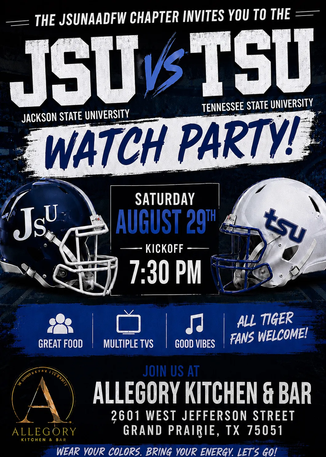 Flyer: Watch Party: JSU vs Tennessee State