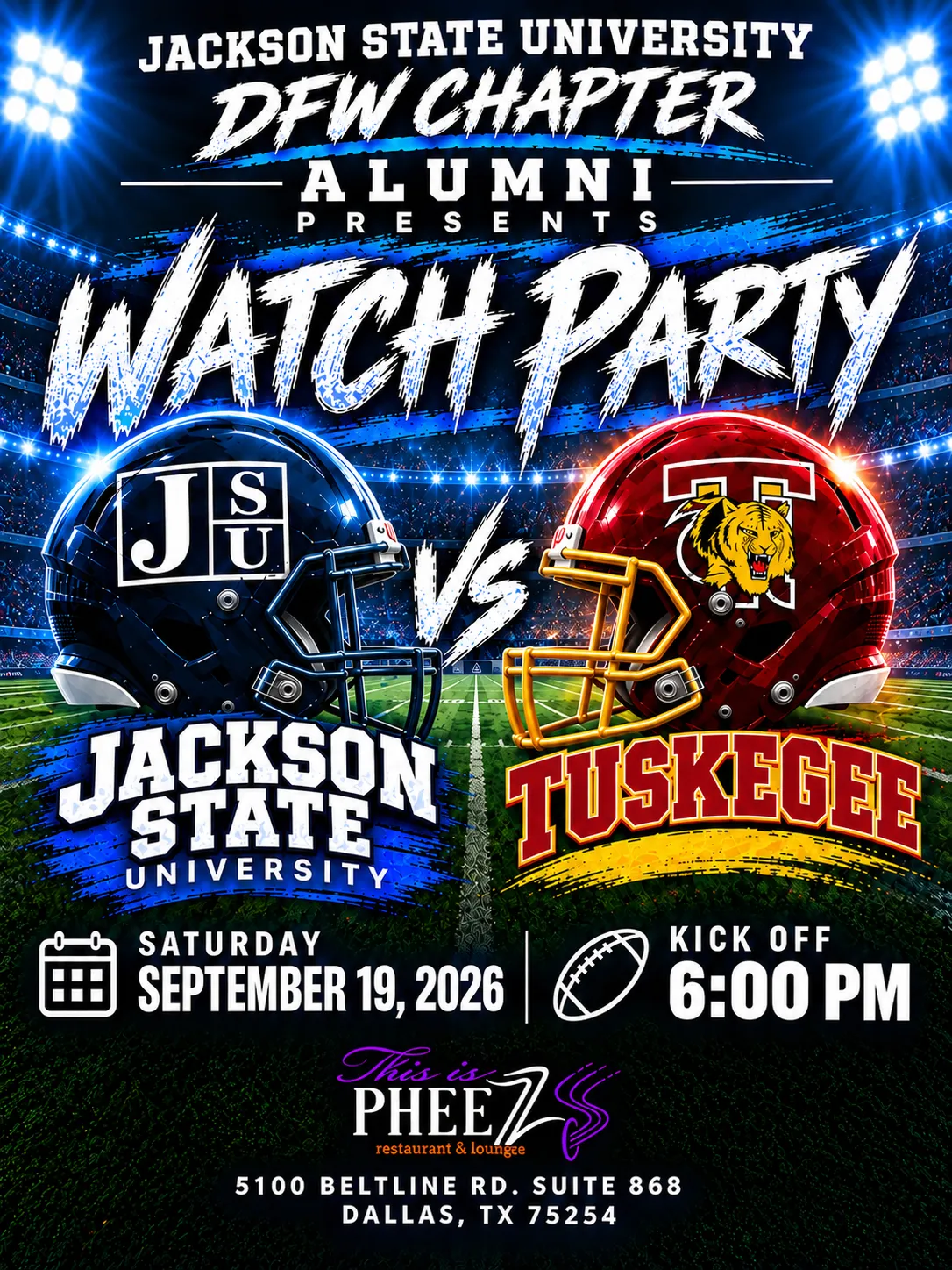 Flyer: Watch Party: JSU vs Tuskegee