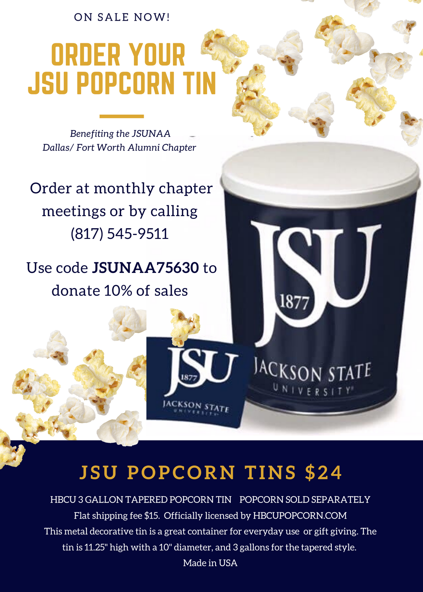 JSUNAA DFW Popcorn Fundraiser JSUNAA